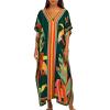 imageBsubseach Kaftan Dresses for Women Plus Size Beach Cover Up Swimsuit Coverup Resort Wear Caftans for WomenArmy Green