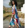 imageBsubseach Kaftan Dress for Swimwear Women Plus Size Bathing Suit Cover Up Beach RobeAbstract Patterns
