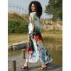 imageBsubseach Kaftan Dress for Swimwear Women Plus Size Bathing Suit Cover Up Beach RobeAbstract Print