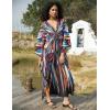 imageBsubseach Kaftan Dress for Swimwear Women Plus Size Bathing Suit Cover Up Beach RobeButterflies on Black