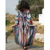 imageBsubseach Kaftan Dress for Swimwear Women Plus Size Bathing Suit Cover Up Beach RobeButterflies on Black