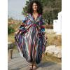 imageBsubseach Kaftan Dress for Swimwear Women Plus Size Bathing Suit Cover Up Beach RobeButterflies on Black