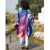 imageBsubseach Kaftan Dress for Swimwear Women Plus Size Bathing Suit Cover Up Beach RobeColourful Lines
