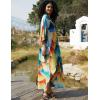 imageBsubseach Kaftan Dress for Swimwear Women Plus Size Bathing Suit Cover Up Beach RobeFish Scale Pattern