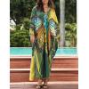 imageBsubseach Kaftan Dresses for Women Long Beach Cover Ups Plus Size Swimsuit Coverup Caftan LoungewearAarmy Green