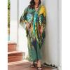 imageBsubseach Kaftan Dresses for Women Long Beach Cover Ups Plus Size Swimsuit Coverup Caftan LoungewearAarmy Green