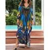 imageBsubseach Kaftan Dresses for Women Long Beach Cover Ups Plus Size Swimsuit Coverup Caftan LoungewearAbutterfly Wing