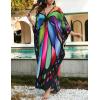 imageBsubseach Kaftan Dresses for Women Long Beach Cover Ups Plus Size Swimsuit Coverup Caftan LoungewearAcolored Butterfly