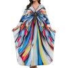imageBsubseach Kaftan Dresses for Women Long Beach Cover Ups Plus Size Swimsuit Coverup Caftan LoungewearAcolored Butterfly 3