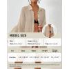 imageBsubseach Women Swimsuit Cover Up Blouse 2025 Button Down Bathing Suit Cover Ups for Swimwear Bikini Beach Shirt Dress TopsApricot