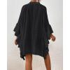 imageBsubseach Women Swimsuit Cover Up Blouse 2025 Button Down Bathing Suit Cover Ups for Swimwear Bikini Beach Shirt Dress TopsBlack