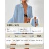 imageBsubseach Women Swimsuit Cover Up Blouse 2025 Button Down Bathing Suit Cover Ups for Swimwear Bikini Beach Shirt Dress TopsLight Blue