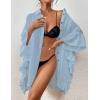 imageBsubseach Women Swimsuit Cover Up Blouse 2025 Button Down Bathing Suit Cover Ups for Swimwear Bikini Beach Shirt Dress TopsLight Blue