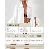imageBsubseach Women Swimsuit Cover Up Blouse 2025 Button Down Bathing Suit Cover Ups for Swimwear Bikini Beach Shirt Dress TopsWhite