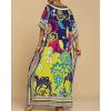 imageBsubseach Womens Caftan Swimsuit Cover Ups for Swimwear Boho Maxi Dress Summer Beach OutfitsDark Navy