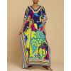 imageBsubseach Womens Caftan Swimsuit Cover Ups for Swimwear Boho Maxi Dress Summer Beach OutfitsDark Navy