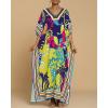 imageBsubseach Womens Caftan Swimsuit Cover Ups for Swimwear Boho Maxi Dress Summer Beach OutfitsDark Navy