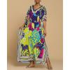 imageBsubseach Womens Caftan Swimsuit Cover Ups for Swimwear Boho Maxi Dress Summer Beach OutfitsDark Navy