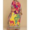 imageBsubseach Womens Caftan Swimsuit Cover Ups for Swimwear Boho Maxi Dress Summer Beach OutfitsRed
