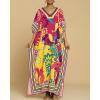 imageBsubseach Womens Caftan Swimsuit Cover Ups for Swimwear Boho Maxi Dress Summer Beach OutfitsRed