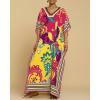 imageBsubseach Womens Caftan Swimsuit Cover Ups for Swimwear Boho Maxi Dress Summer Beach OutfitsRed