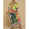 imageBsubseach Womens Caftan Swimsuit Cover Ups for Swimwear Boho Maxi Dress Summer Beach OutfitsYellow