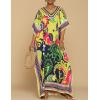 imageBsubseach Womens Caftan Swimsuit Cover Ups for Swimwear Boho Maxi Dress Summer Beach OutfitsYellow
