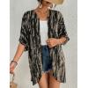 imageBsubseach Womens Tie Dye Kimono Cardigan Loose Beach Cover Up Half Sleeve Swimwear Bikini Cover UpBlack Tie Dye