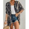 imageBsubseach Womens Tie Dye Kimono Cardigan Loose Beach Cover Up Half Sleeve Swimwear Bikini Cover UpNavy Blue