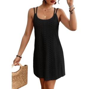 imageBsubseach Beach Cover Up Sleeveless Sexy Cover Ups for Swimwear Women Vacation Outfits for WomenBlack