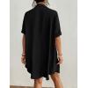 imageBsubseach Button Down Beach Cover Up for Women Bikini Swimsuit Coverups for Women 2025 Button Down Beach Dress ShirtBlack