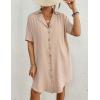 imageBsubseach Button Down Beach Cover Up for Women Bikini Swimsuit Coverups for Women 2025 Button Down Beach Dress ShirtKhaki