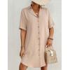 imageBsubseach Button Down Beach Cover Up for Women Bikini Swimsuit Coverups for Women 2025 Button Down Beach Dress ShirtKhaki