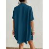 imageBsubseach Button Down Beach Cover Up for Women Bikini Swimsuit Coverups for Women 2025 Button Down Beach Dress ShirtSea Blue
