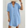 imageBsubseach Button Down Beach Cover Up for Women Bikini Swimsuit Coverups for Women 2025 Button Down Beach Dress ShirtSky Blue