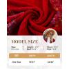 imageBsubseach Knit Shawl Wraps for Women Soft Fringe Poncho Sweater Cape with Hooded for Fall WinterRed