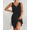 imageBsubseach Swimsuit Coverup for Women V Neck Sleeveless Beach Dresses 2025 Vacation OutfitsBlack