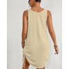 imageBsubseach Swimsuit Coverup for Women V Neck Sleeveless Beach Dresses 2025 Vacation OutfitsLight Apricot