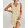 imageBsubseach Swimsuit Coverup for Women V Neck Sleeveless Beach Dresses 2025 Vacation OutfitsLight Apricot