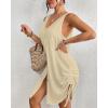 imageBsubseach Swimsuit Coverup for Women V Neck Sleeveless Beach Dresses 2025 Vacation OutfitsLight Apricot