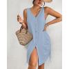 imageBsubseach Swimsuit Coverup for Women V Neck Sleeveless Beach Dresses 2025 Vacation OutfitsLight Blue