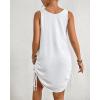 imageBsubseach Swimsuit Coverup for Women V Neck Sleeveless Beach Dresses 2025 Vacation OutfitsWhite