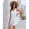 imageBsubseach Swimsuit Coverup for Women V Neck Sleeveless Beach Dresses 2025 Vacation OutfitsWhite