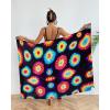 imageBsubseach Tie Dye Sarong Wraps for Women Swimsuit Coverups Long Bikini Wraps Beach Bathing Suit Cover UpBlack