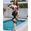 imageBsubseach Tie Dye Sarong Wraps for Women Swimsuit Coverups Long Bikini Wraps Beach Bathing Suit Cover UpBlack