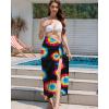 imageBsubseach Tie Dye Sarong Wraps for Women Swimsuit Coverups Long Bikini Wraps Beach Bathing Suit Cover UpBlack