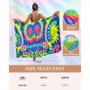 imageBsubseach Tie Dye Sarong Wraps for Women Swimsuit Coverups Long Bikini Wraps Beach Bathing Suit Cover UpBlue