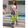 imageBsubseach Tie Dye Sarong Wraps for Women Swimsuit Coverups Long Bikini Wraps Beach Bathing Suit Cover UpBlue