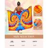imageBsubseach Tie Dye Sarong Wraps for Women Swimsuit Coverups Long Bikini Wraps Beach Bathing Suit Cover UpOrange Blue