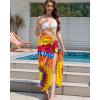 imageBsubseach Tie Dye Sarong Wraps for Women Swimsuit Coverups Long Bikini Wraps Beach Bathing Suit Cover UpOrange Blue